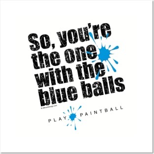 Blue Balls - paintball lover Posters and Art